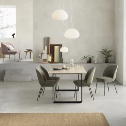 70/70 dining table 225x90 cm, Solid oak-Sand