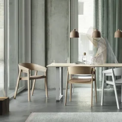 70/70 dining table 225x90 cm, Solid oak-Sand