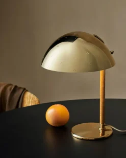 9209 table lamp, Brass-rattan
