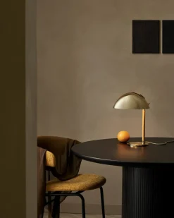 9209 table lamp, Brass-rattan