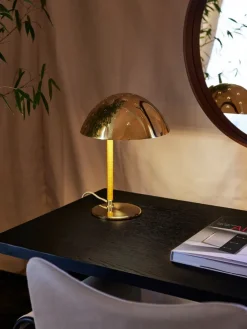 9209 table lamp, Brass-rattan