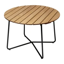 9A dining table, Oiled oak-black, Ø100 cm