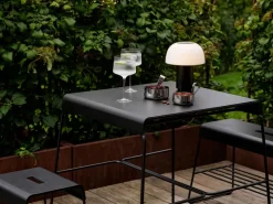 A-bench outdoor bench with shelf 45 cm, Black