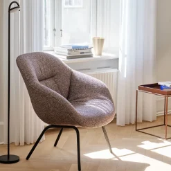 About a Lounge AAL87 Soft armchair, Sense black-black steel frame