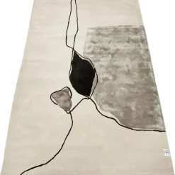 Abstract rug 250x350 cm, Ivory