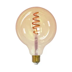 Airam Smart Home Filament LED-globe light source, Amber, 125mm, spiral e27, 6w