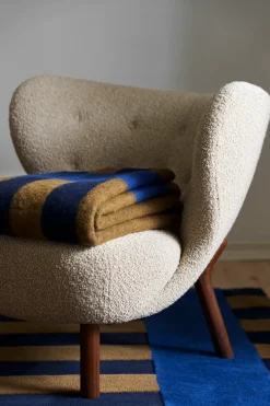 Aisles wool blanket 130x180 cm, Blue