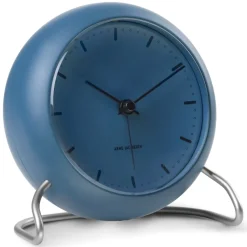 AJ City Hall table clock, stone blue