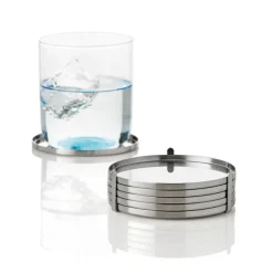 AJ coasters, stainless steel