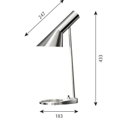 AJ MINI table lamp, Stainless steel polished
