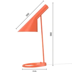 AJ table lamp, Electric orange