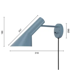 AJ wall lamp, Dusty blue