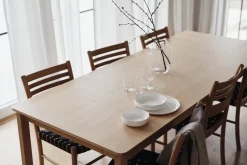 Alfred dining table 90x220 cm, White pigmented oak