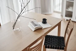 Alfred dining table 90x220 cm, White pigmented oak