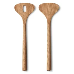 Alfredo salad servers oak, 28 cm