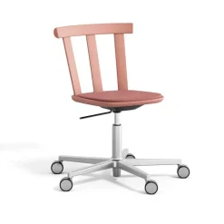 Alt chair swivel base upholstered seat birch, Vidar 4, 633 pink-mauve 27