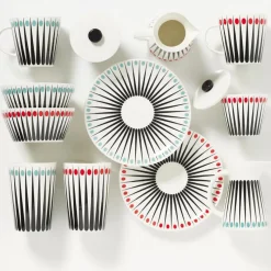 Amanda sugar bowl, white-aqua