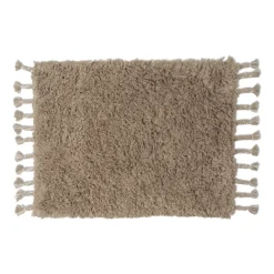 Amass long pile rug 70x50 cm, White Pepper