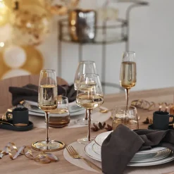Amber champagne glass, 20 cl
