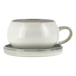 Amera cup and saucer, white sands