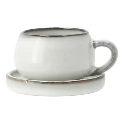 Amera espressocup with saucer, white sands