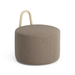 Amstelle pouf medium with wheel box natural lacquer, Main Line Flax 23