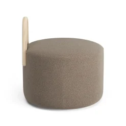 Amstelle pouf medium with wheel oak natural lacquer, Main Line Flax 23