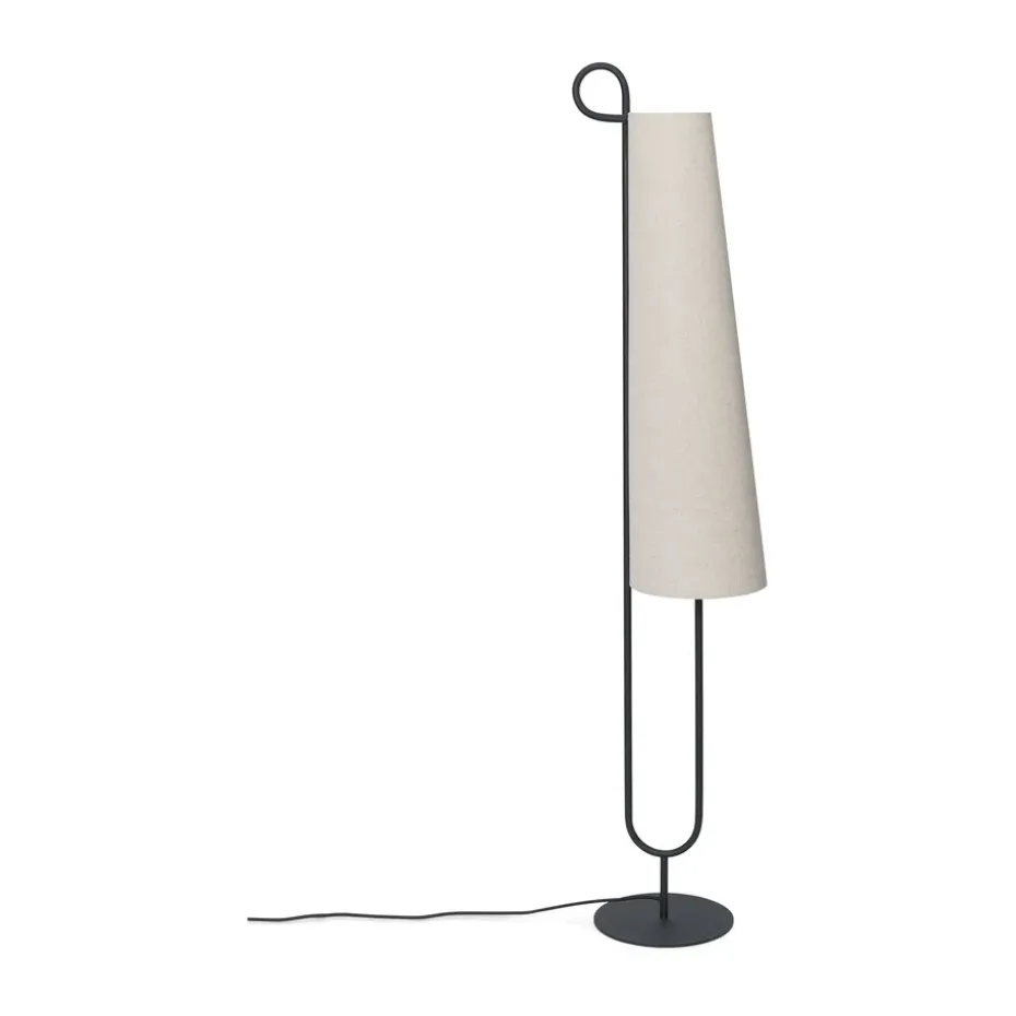 Ancora floor lamp, Black-Natural