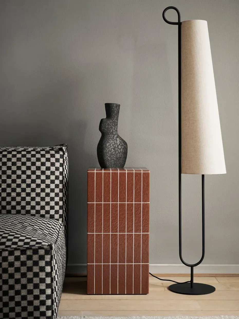 Ancora floor lamp, Black-Natural