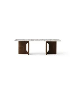 Androgyne lounge table, Dark st. oak-Calacatta viola
