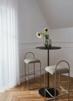 Angui bar stool bouclé, Taupe