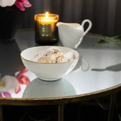 Anmut Gold bowl Ø 13 cm, White