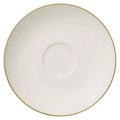 Anmut Gold teacup saucer, White