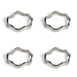 Anna napkin ring 4-pack, Silver