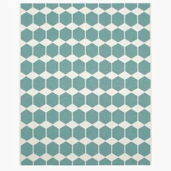 Anna rug aqua large, 150x200 cm