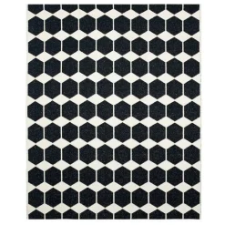 Anna rug black large, 150x200 cm