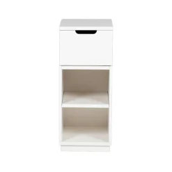 Aoko bedside table 72 cm 1 drawer, White lacquer
