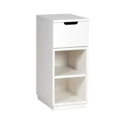 Aoko bedside table 72 cm 1 drawer, White lacquer