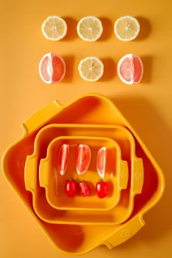 Appolia ceramic dish 16x25 cm, Saffron yellow