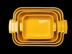 Appolia ceramic dish 29.5x36 cm, Saffron yellow