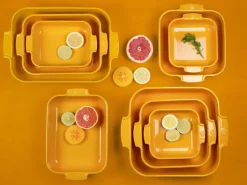 Appolia ceramic dish 29.5x36 cm, Saffron yellow