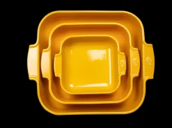 Appolia ceramic dish 40x27 cm, Saffron yellow