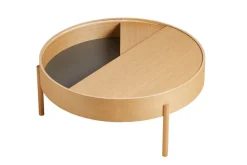 Arc coffee table 89 cm, Oiled oak