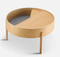 Arc coffee tableØ66 cm, Oiled oak