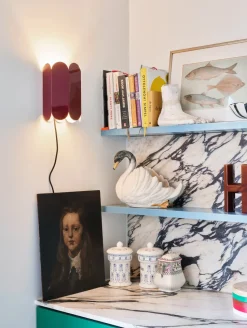 Arcs wall switch wall lamp, Auburn red