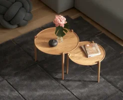 Aria coffee table, Oak, Ø60x37 cm