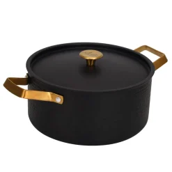 Arvet hammered black casserole with lid, Mio. 4 L