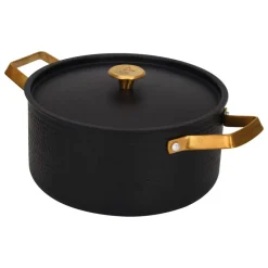 Arvet hammered black casserole with lid, Mio. 4 L