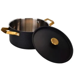 Arvet hammered black casserole with lid, Mio. 4 L