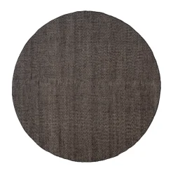 Asko round rug, Black, Ø240 cm